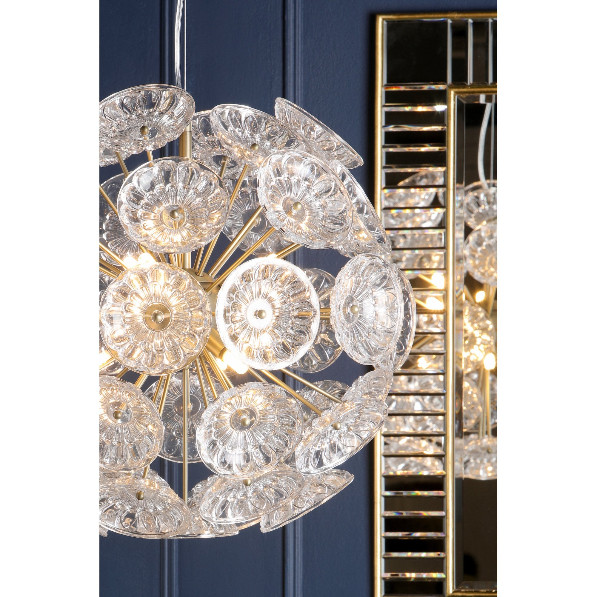 Elwick Modern 6 Light Ceiling Pendant In Antique Brass Finish LA3756208-Q