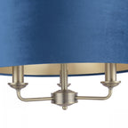 Sorrento 3 Light Ceiling Pendant In Antique Brass Finish With Blue Shade LA3756209-Q