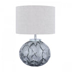 Elderdale Smoked Glass Table Lamp In Polished Chrome Finish With Shade LA3756210-Q