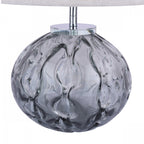 Elderdale Smoked Glass Table Lamp In Polished Chrome Finish With Shade LA3756210-Q