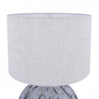 Elderdale Smoked Glass Table Lamp In Polished Chrome Finish With Shade LA3756210-Q