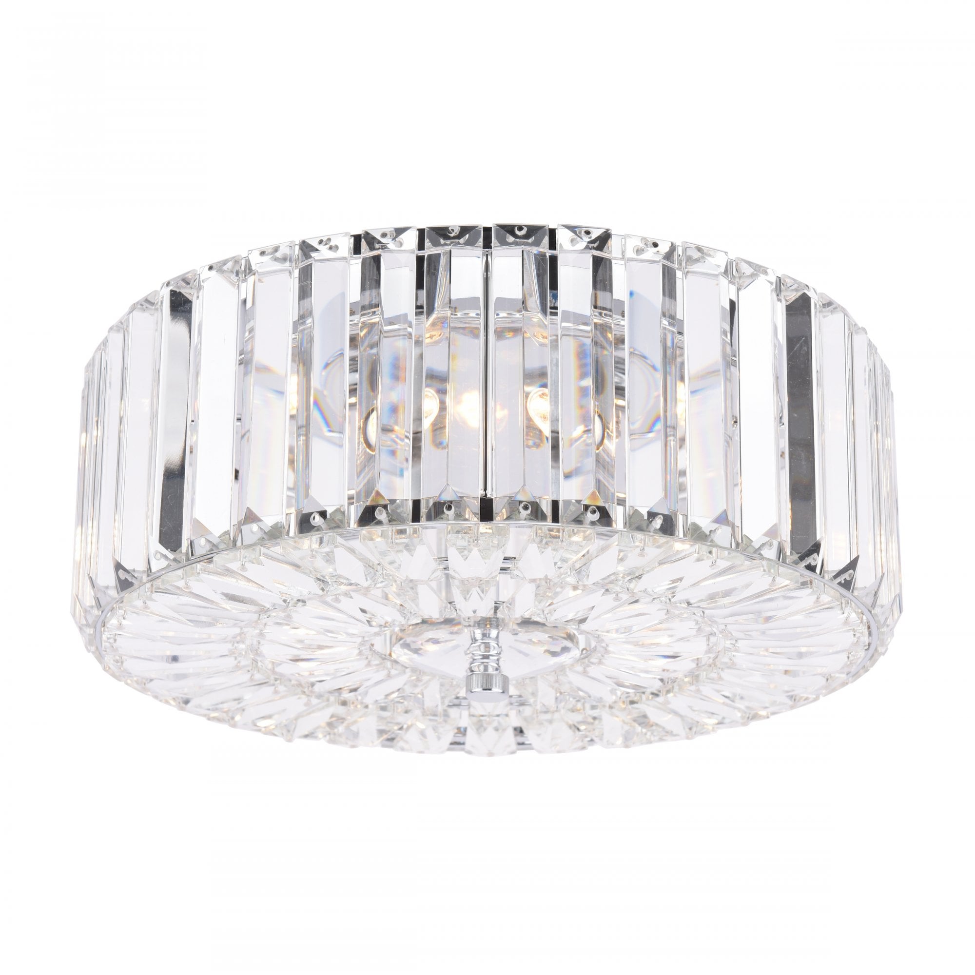 Fernhurst 3 Light Crystal Glass Flush Ceiling Light In Polished Chrome LA3756211-Q