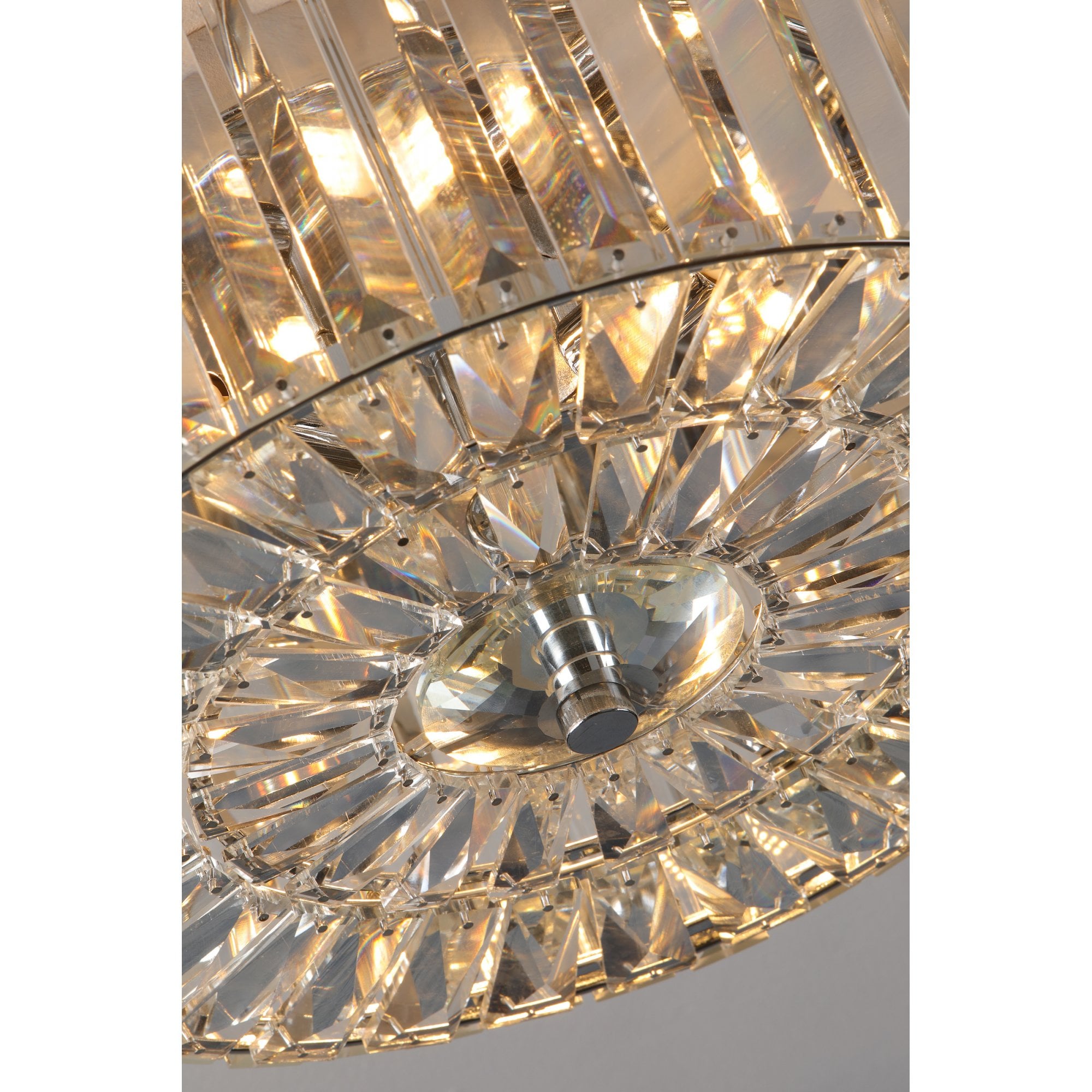 Fernhurst 3 Light Crystal Glass Flush Ceiling Light In Polished Chrome LA3756211-Q