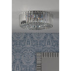 Fernhurst 3 Light Crystal Glass Flush Ceiling Light In Polished Chrome LA3756211-Q