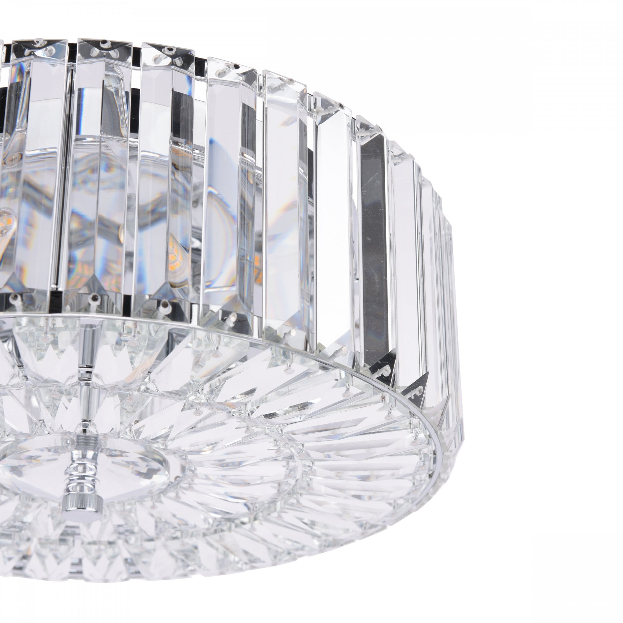 Fernhurst 3 Light Crystal Glass Flush Ceiling Light In Polished Chrome LA3756211-Q