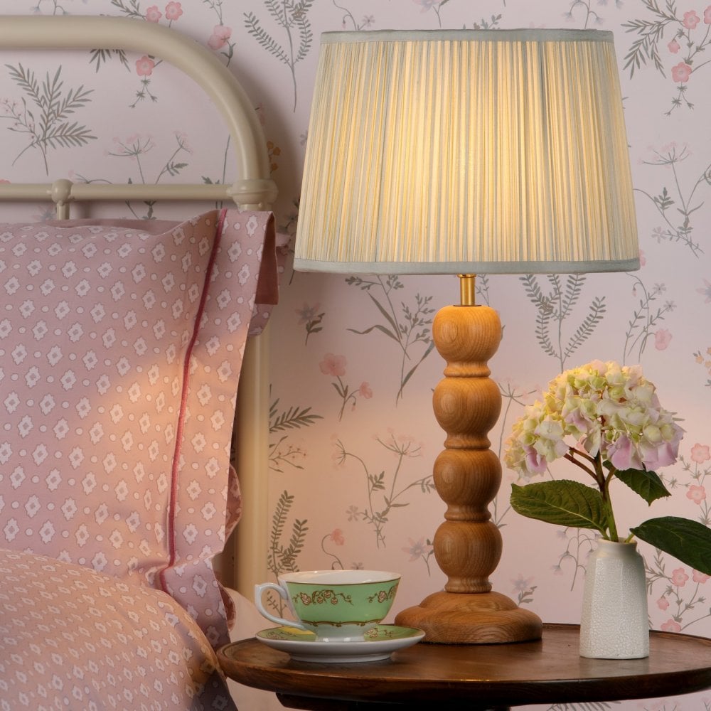 Maria Wooden Table Lamp Base With Antique Brass Detail LA3756212-Q