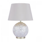 Mathern Table Lamp Cream Shell Base With Ivory Faux Silk Shade LA3756214-Q