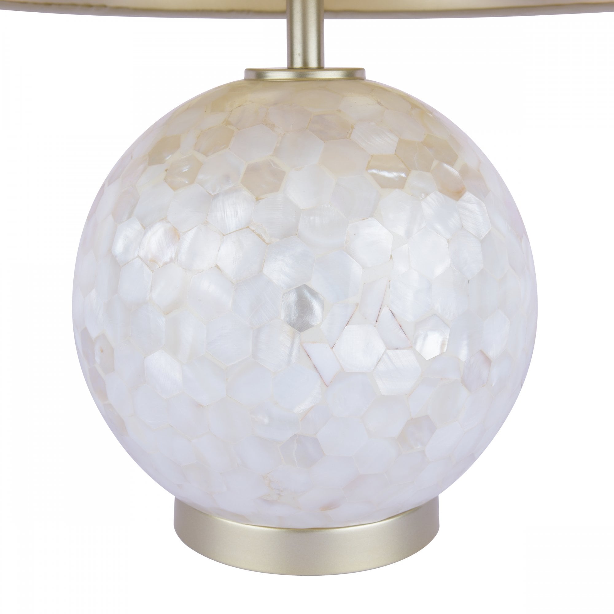 Mathern Table Lamp Cream Shell Base With Ivory Faux Silk Shade LA3756214-Q