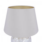Mathern Table Lamp Cream Shell Base With Ivory Faux Silk Shade LA3756214-Q