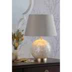 Mathern Table Lamp Cream Shell Base With Ivory Faux Silk Shade LA3756214-Q