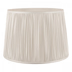 Hemsley Pleated Empire Drum Silk Shade In Silver 35cm/14 Inch LA3756305-Q
