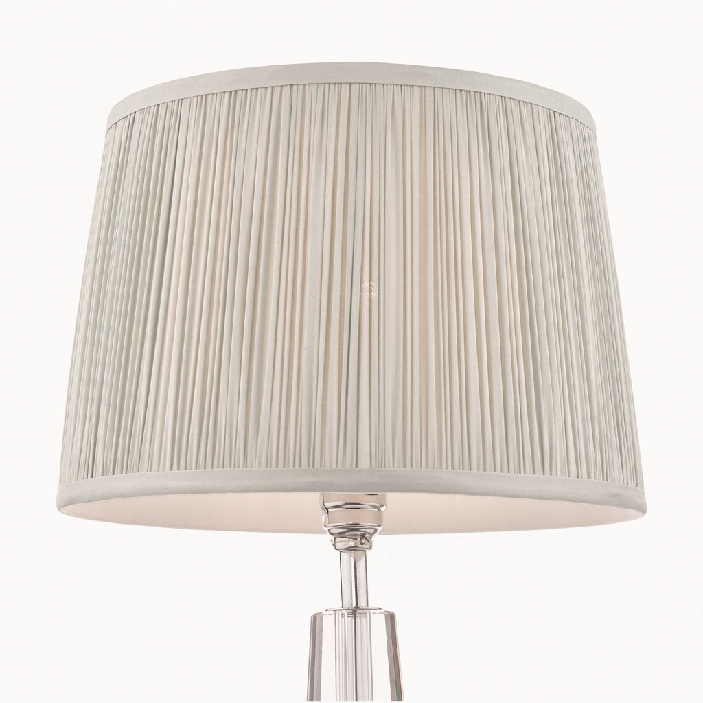 Hemsley Pleated Empire Drum Silk Shade In Silver 35cm/14 Inch LA3756305-Q