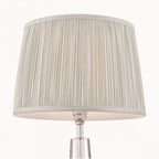 Hemsley Pleated Empire Drum Silk Shade In Silver 35cm/14 Inch LA3756305-Q