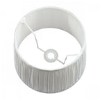 Hemsley Pleated Empire Drum Silk Shade In Silver 35cm/14 Inch LA3756305-Q