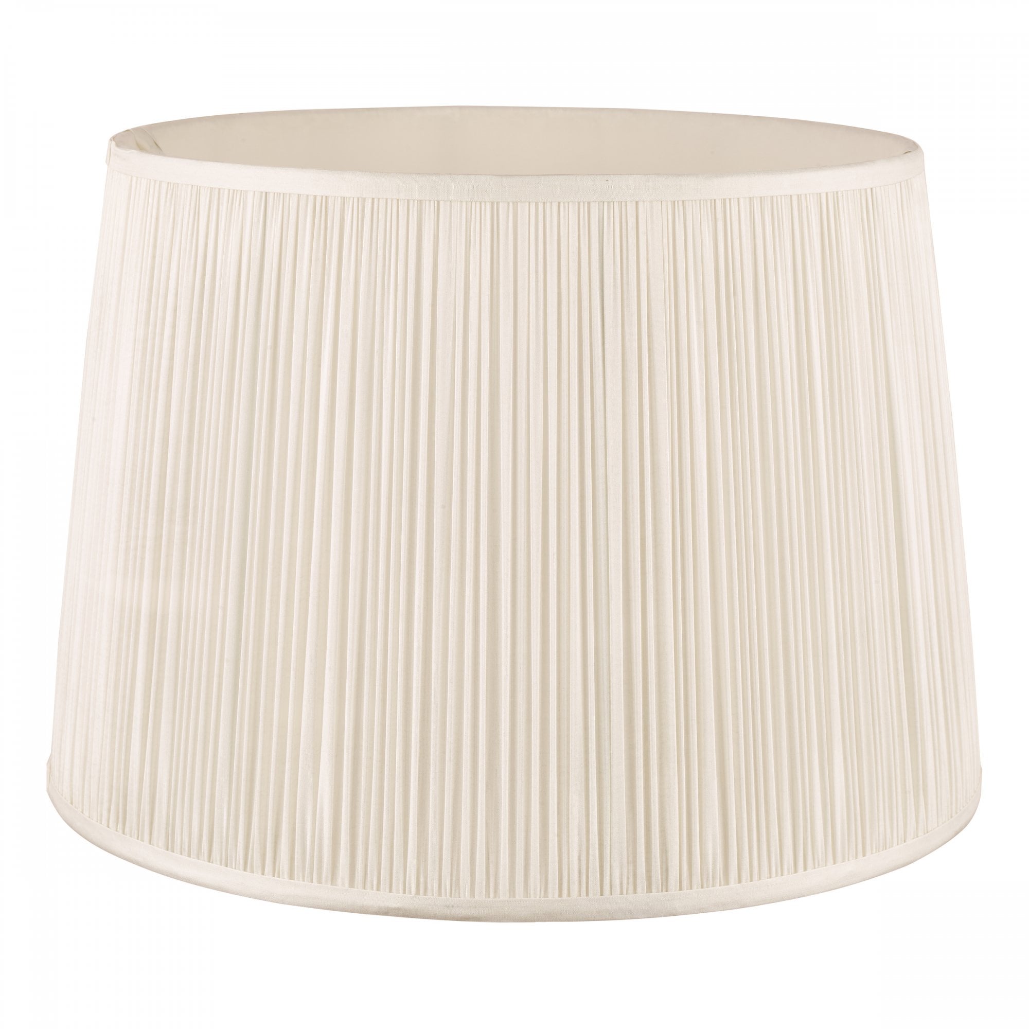 Hemsley Pleated Empire Drum Silk Shade In Cream 35cm/14 Inch LA3756306-Q