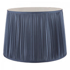 Hemsley Pleated Empire Drum Silk Shade In Blue 35cm/14 Inch LA3756307-Q