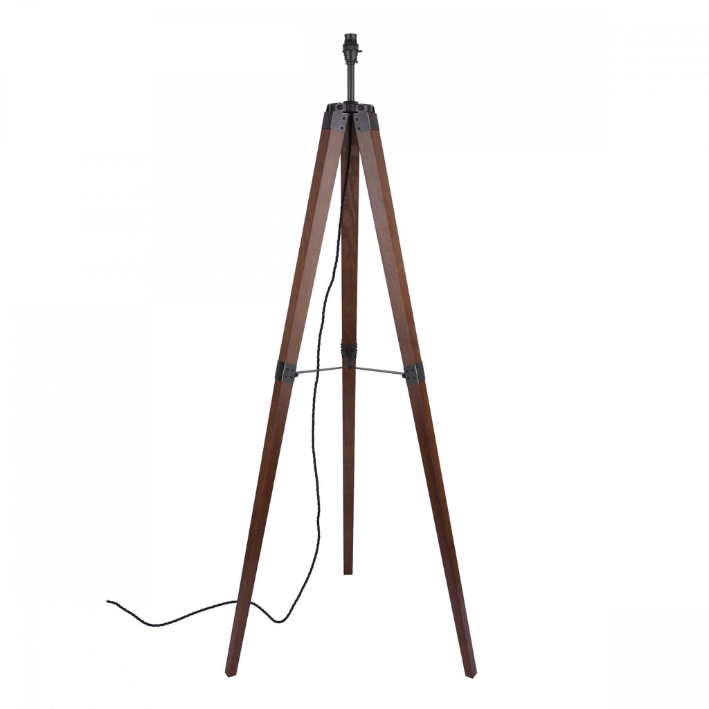 Burdale Tripod Floor Lamp Base Only In Dark Wood Finish LA3756218-Q