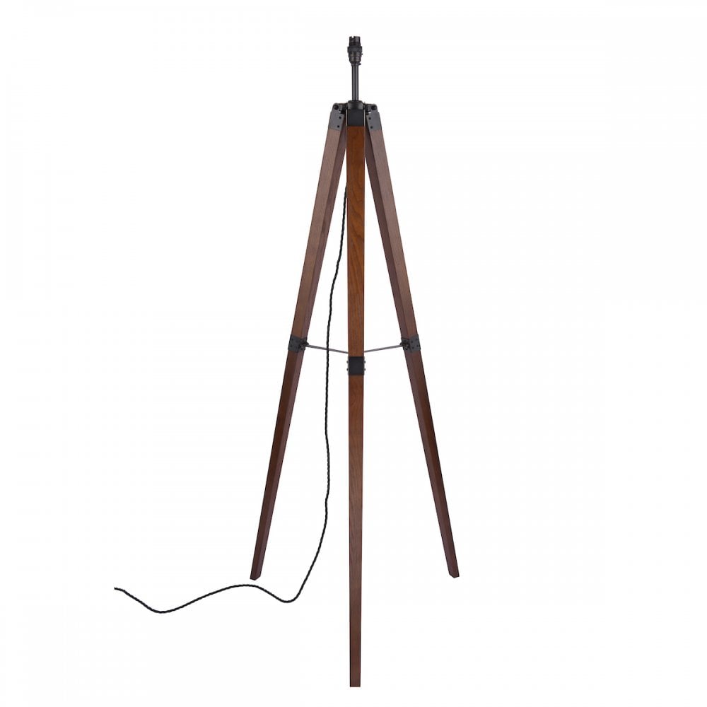 Burdale Tripod Floor Lamp Base Only In Dark Wood Finish LA3756218-Q
