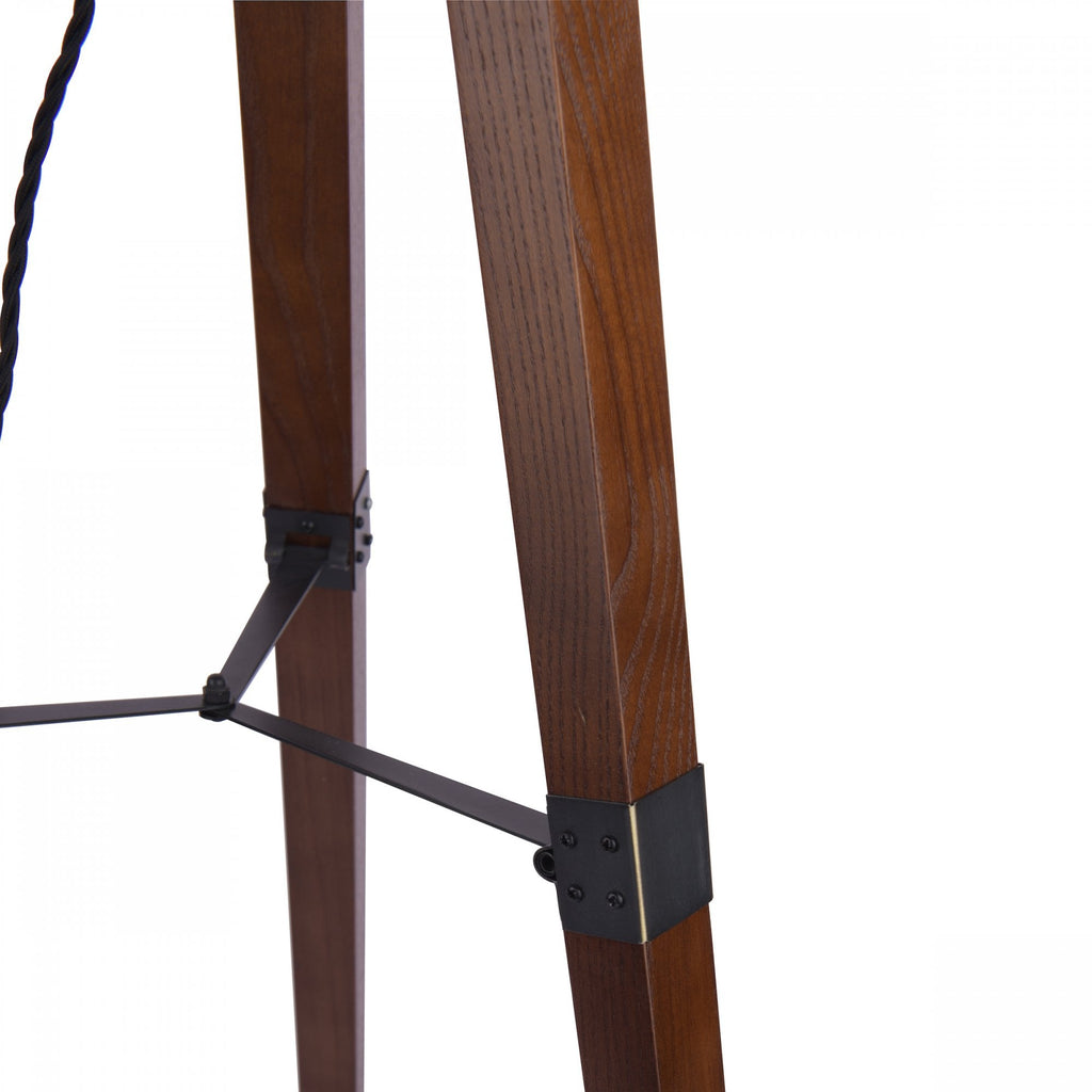 Burdale Tripod Floor Lamp Base Only In Dark Wood Finish LA3756218-Q