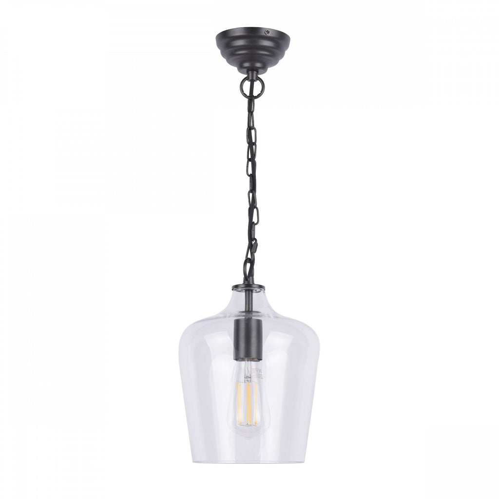 Ockley Bottle Shaped Ceiling Pendant Light In Matt Black Finish LA3756227-Q