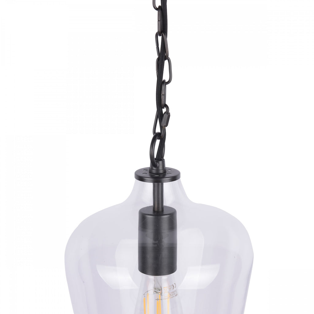 Ockley Bottle Shaped Ceiling Pendant Light In Matt Black Finish LA3756227-Q
