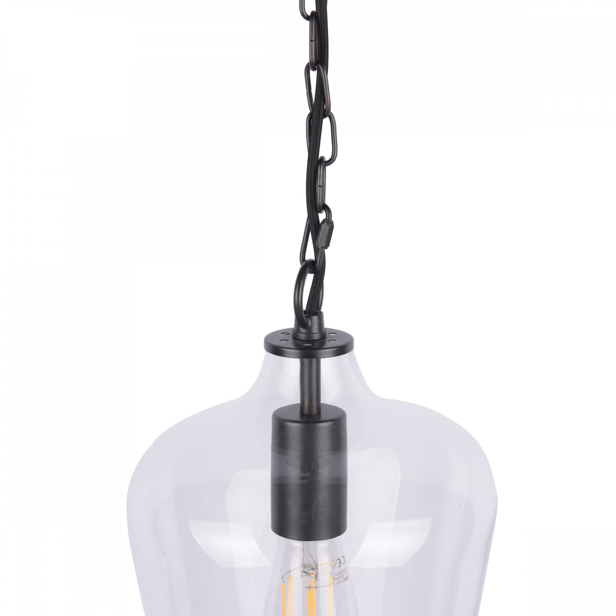 Ockley Bottle Shaped Ceiling Pendant Light In Matt Black Finish LA3756227-Q