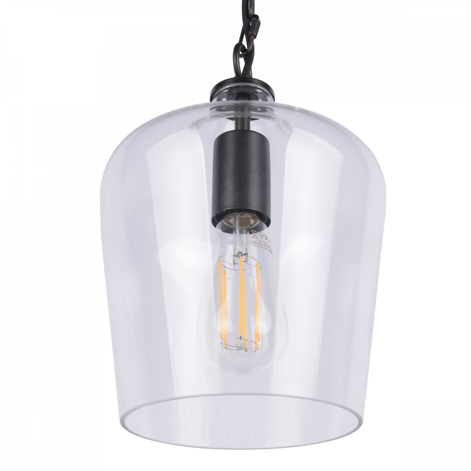 Ockley Bottle Shaped Ceiling Pendant Light In Matt Black Finish LA3756227-Q
