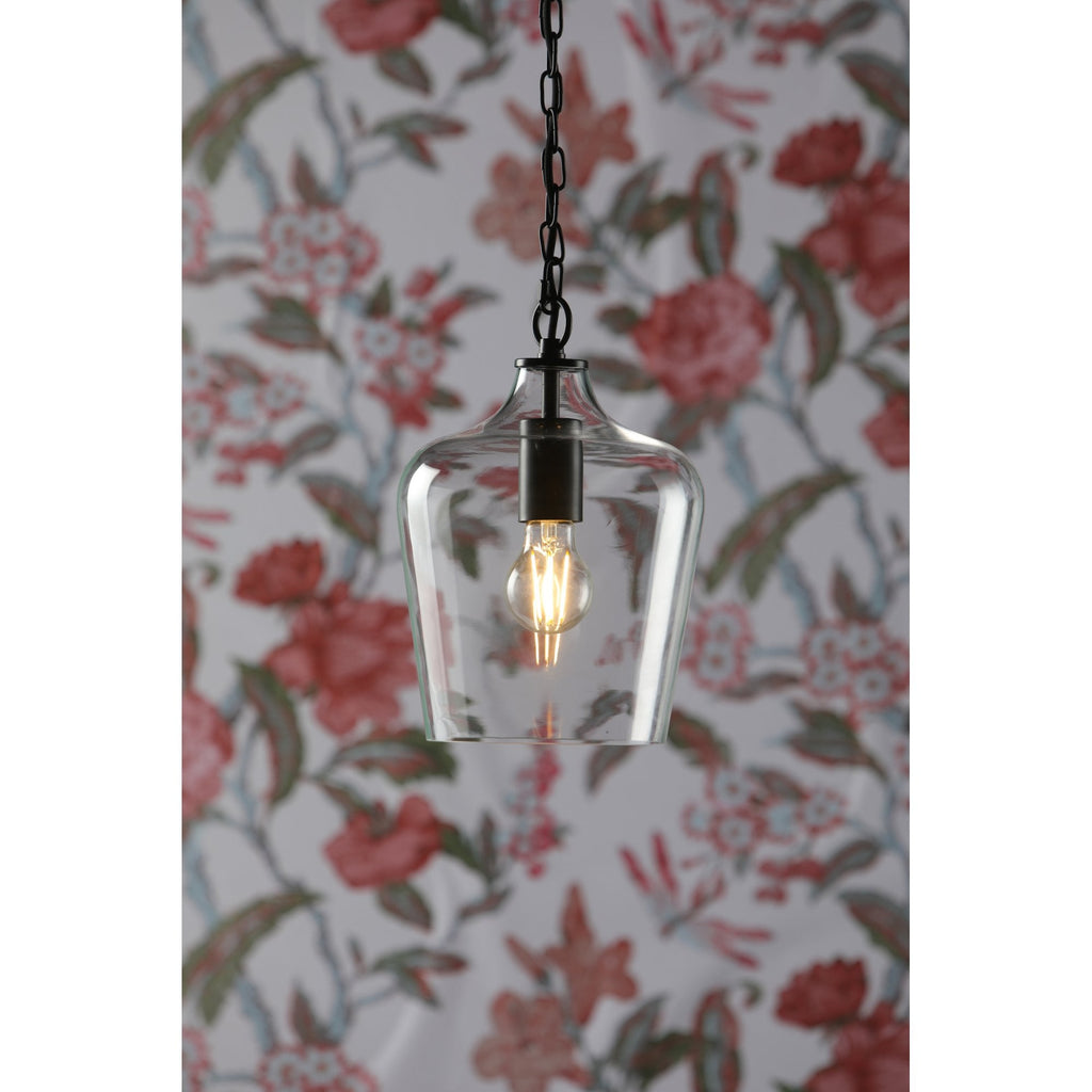 Ockley Bottle Shaped Ceiling Pendant Light In Matt Black Finish LA3756227-Q
