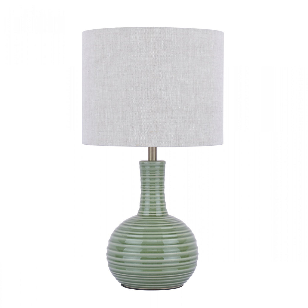 Padley Green Ceramic Table Lamp Green With Linen Shade LA3756231-Q
