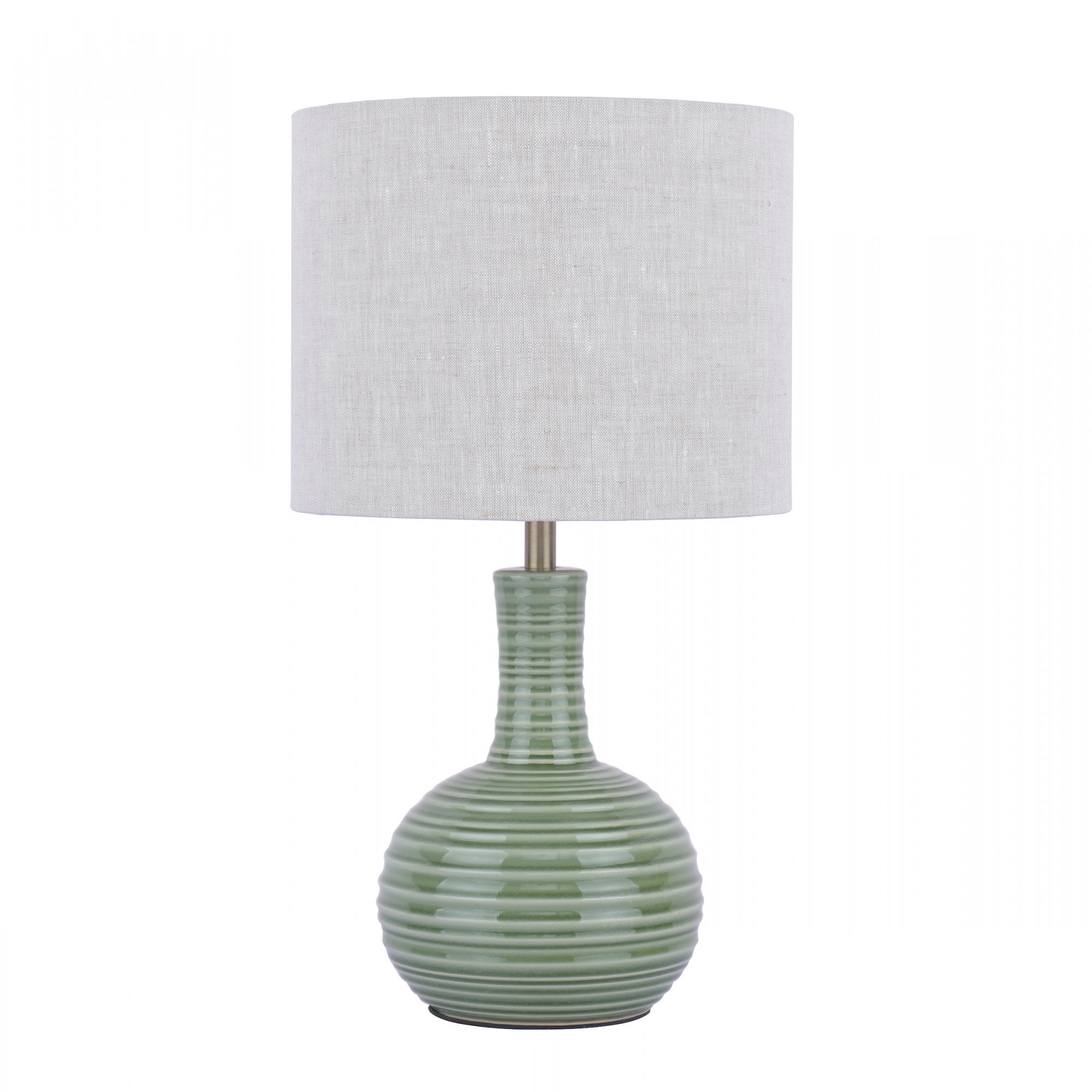 Padley Green Ceramic Table Lamp Green With Linen Shade LA3756231-Q