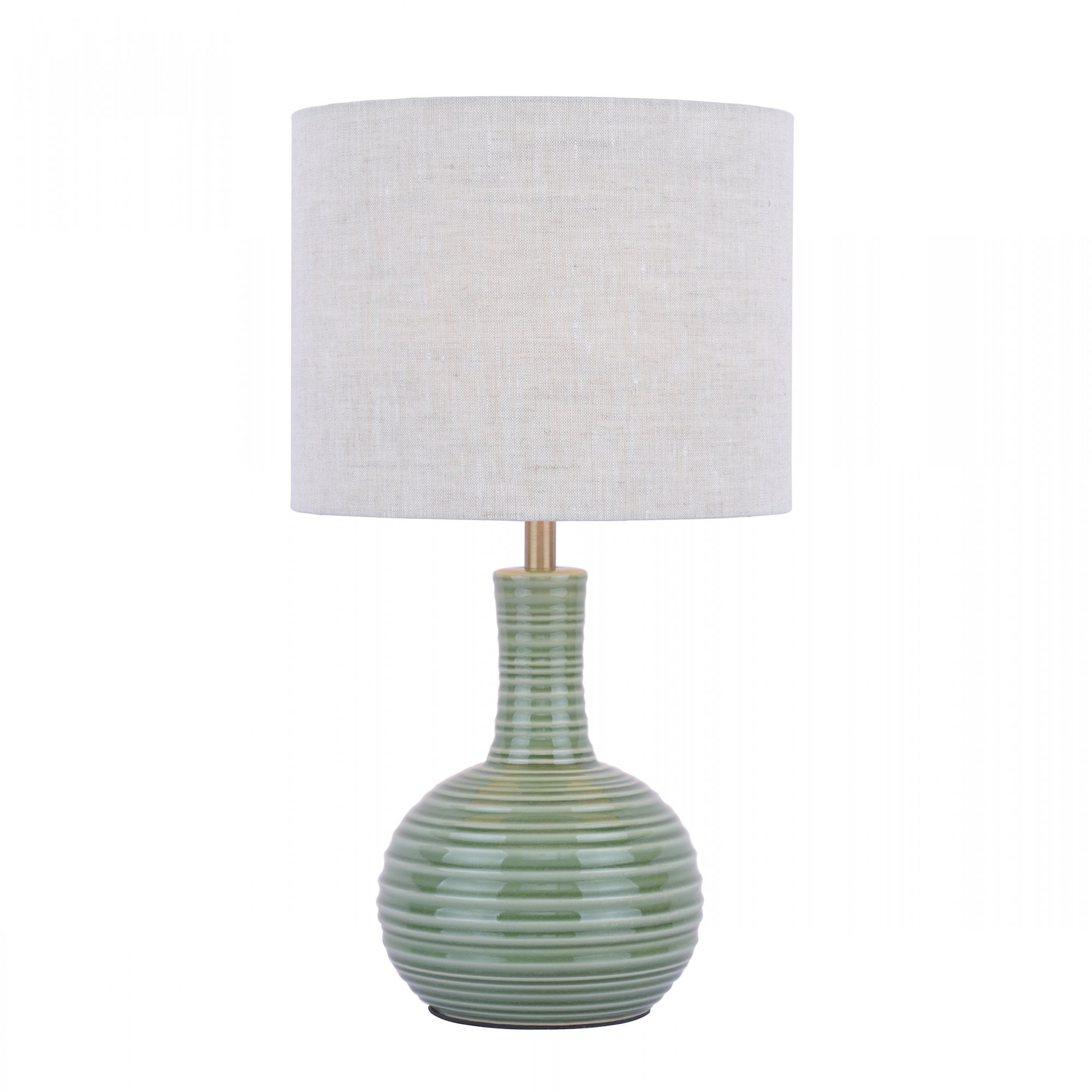 Padley Green Ceramic Table Lamp Green With Linen Shade LA3756231-Q