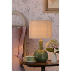 Padley Green Ceramic Table Lamp Green With Linen Shade LA3756231-Q