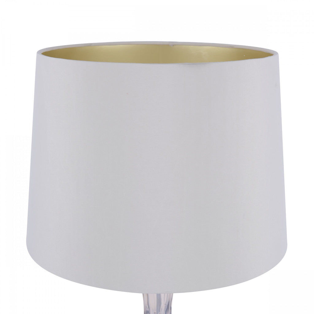 Nevern Elegant Champagne Glass Table Lamp With Silk Faux Shade LA3756239-Q