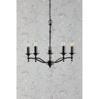 Ludchurch 5 Light Classic Chandelier In Industrial Black Finish LA3756240-Q
