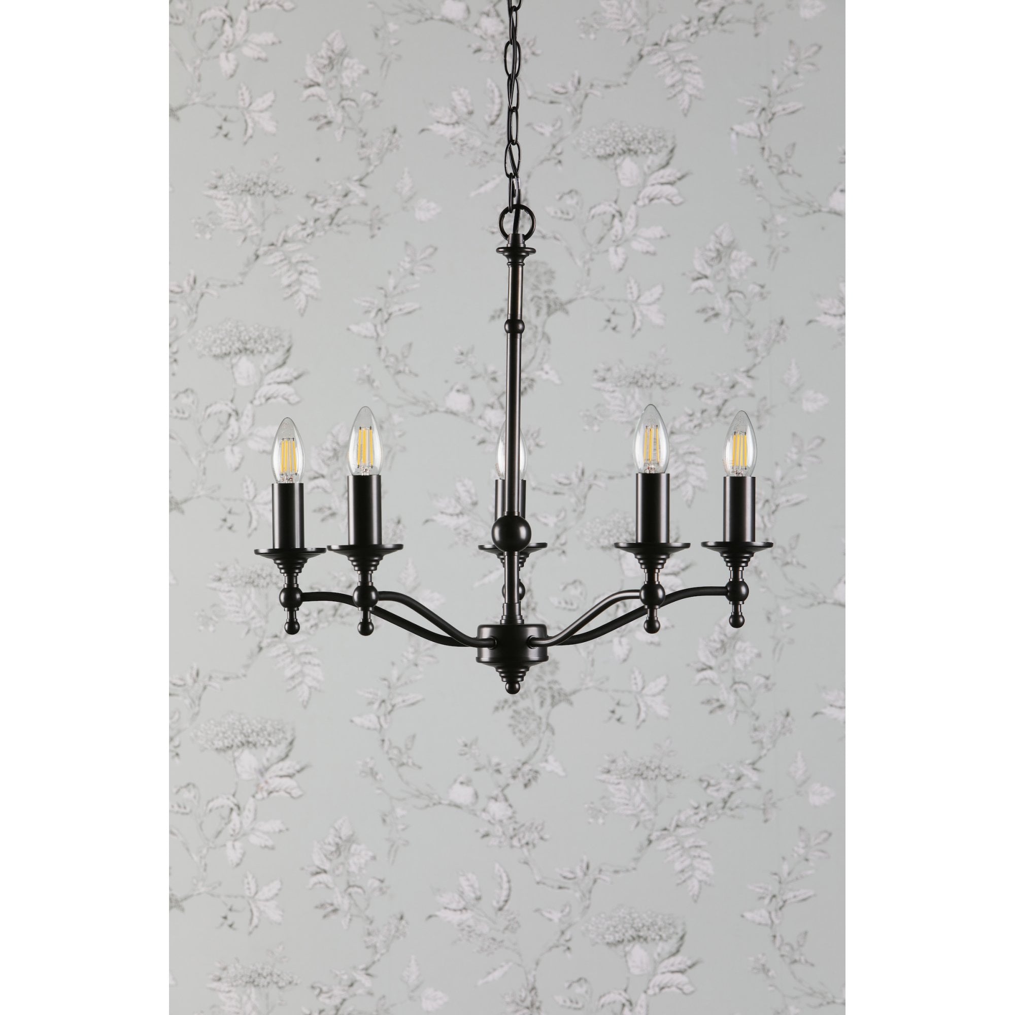 Ludchurch 5 Light Classic Chandelier In Industrial Black Finish LA3756240-Q