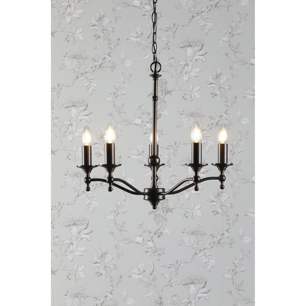 Ludchurch 5 Light Classic Chandelier In Industrial Black Finish LA3756240-Q