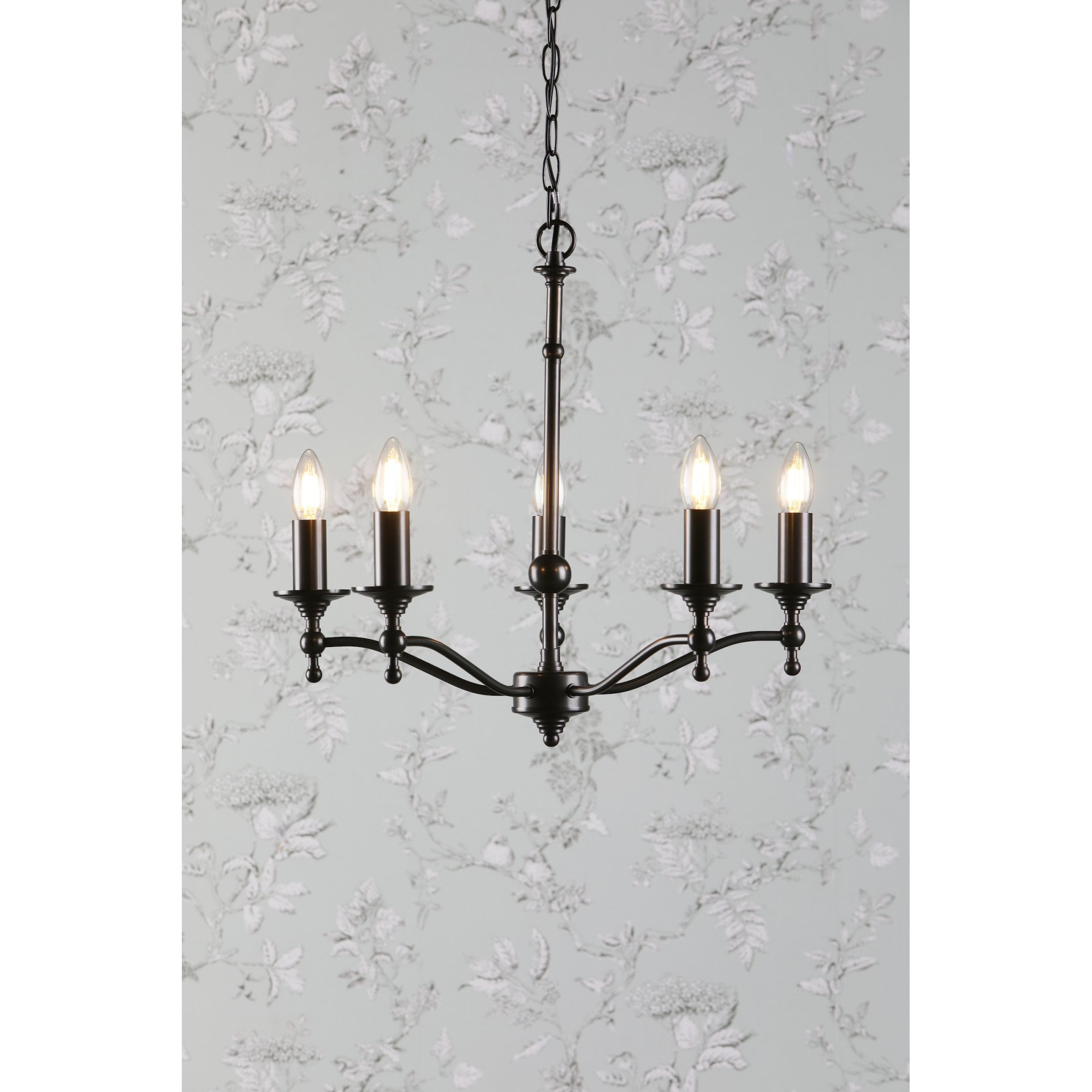 Ludchurch 5 Light Classic Chandelier In Industrial Black Finish LA3756240-Q