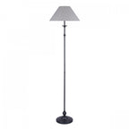 Ludchurch Floor Lamp In Industrial Black Finish With Linen Shade LA3756241-Q