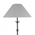 Ludchurch Floor Lamp In Industrial Black Finish With Linen Shade LA3756241-Q