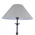 Ludchurch Floor Lamp In Industrial Black Finish With Linen Shade LA3756241-Q