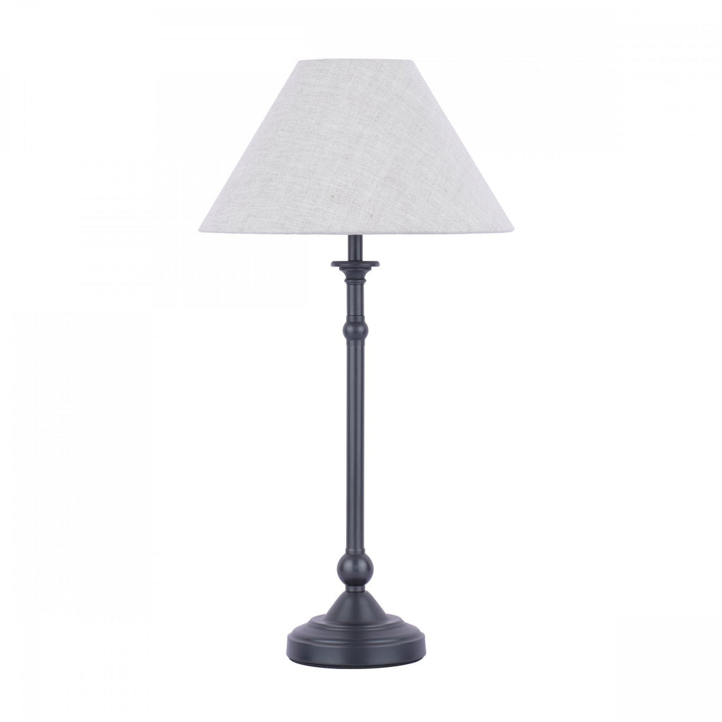 Ludchurch Table Lamp In Industrial Black Finish With Linen Shade LA3756242-Q