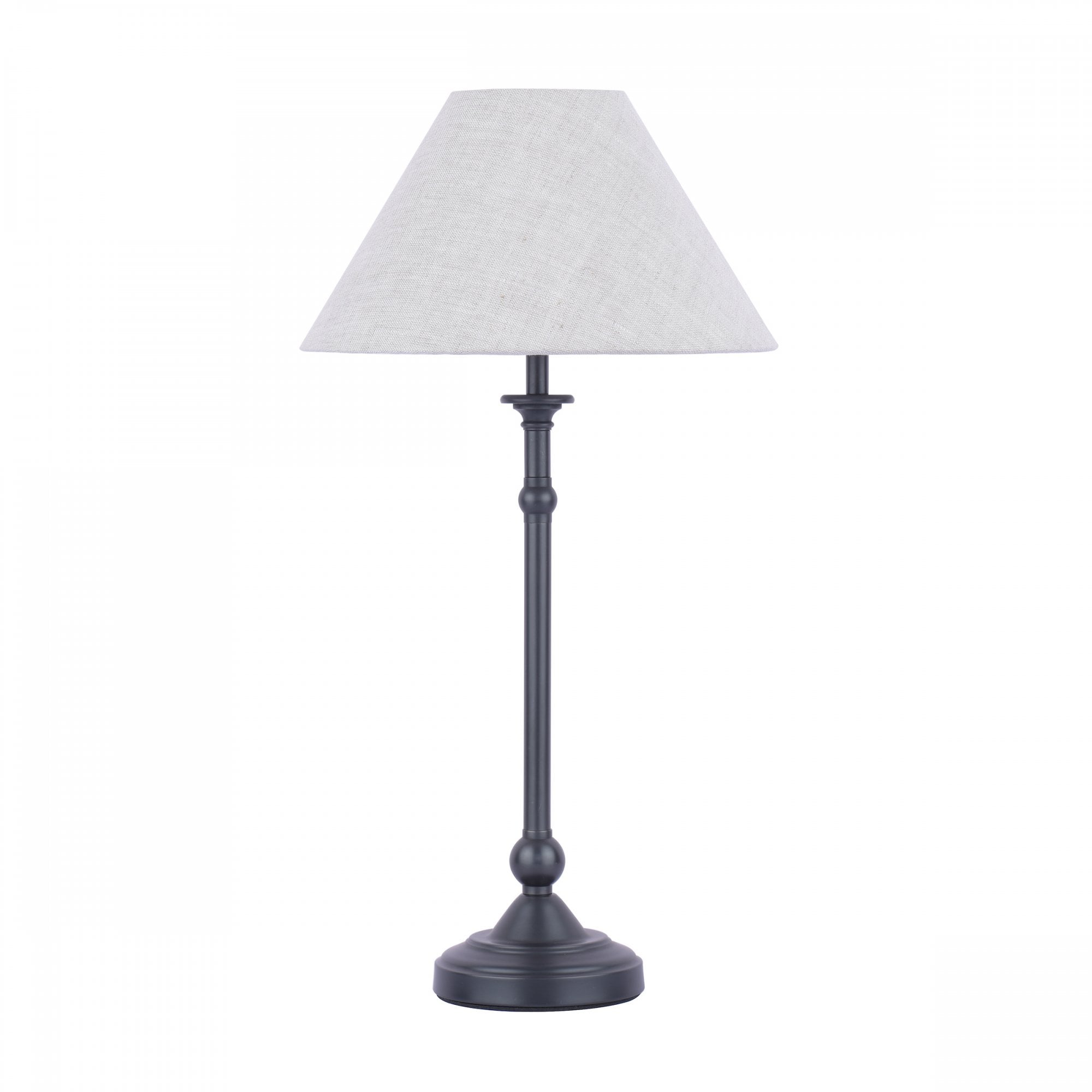 Ludchurch Table Lamp In Industrial Black Finish With Linen Shade LA3756242-Q