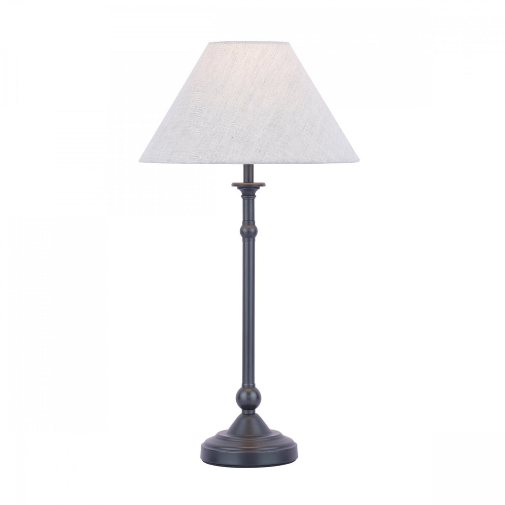 Ludchurch Table Lamp In Industrial Black Finish With Linen Shade LA3756242-Q