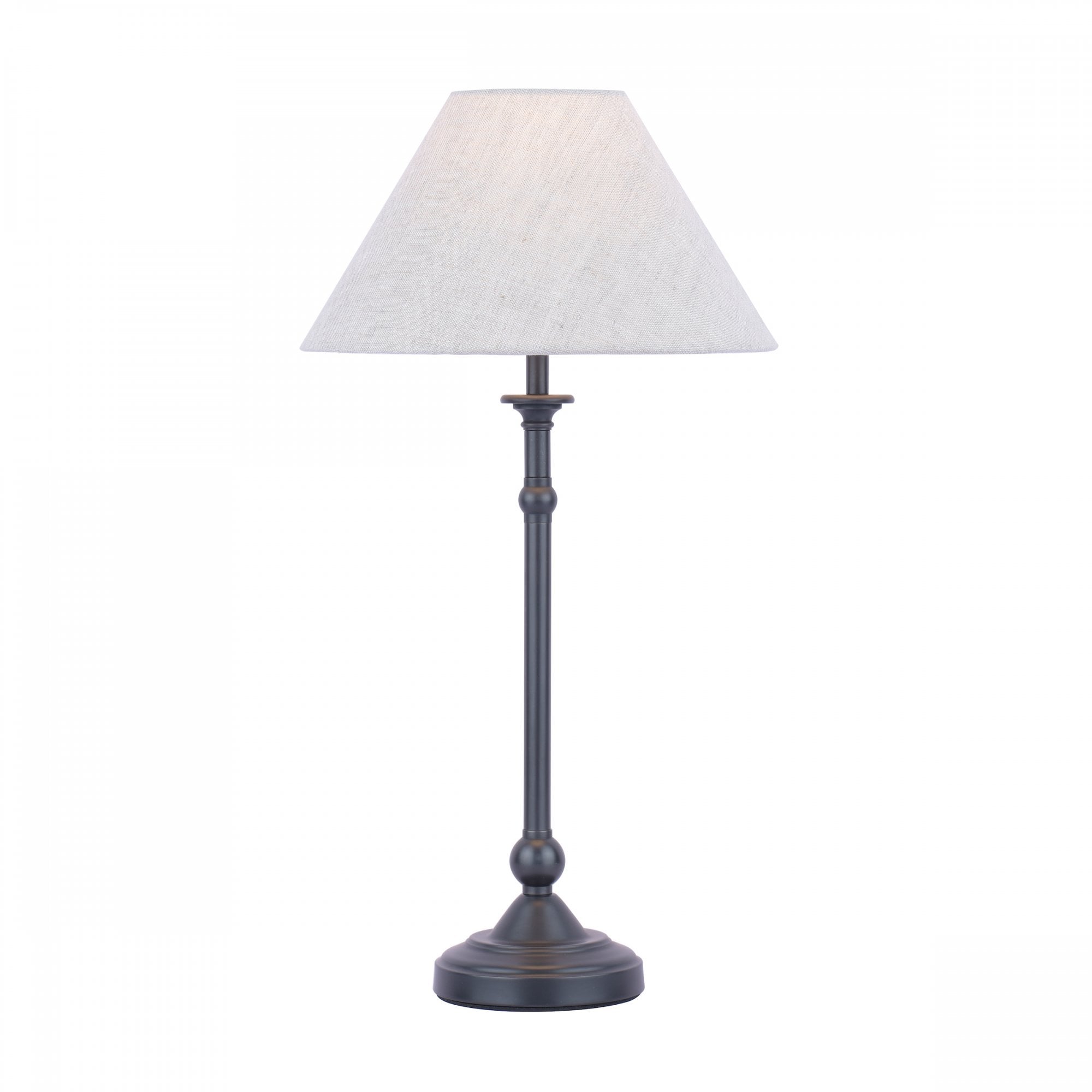Ludchurch Table Lamp In Industrial Black Finish With Linen Shade LA3756242-Q