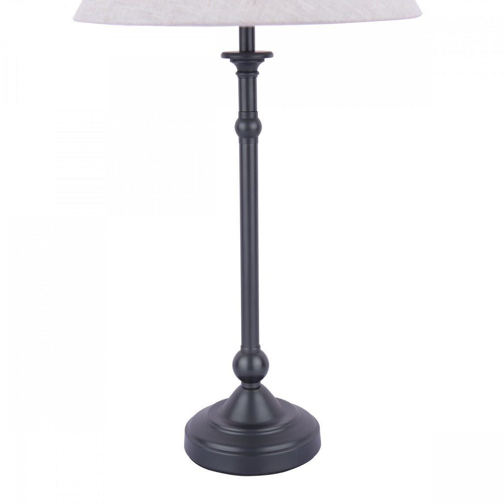 Ludchurch Table Lamp In Industrial Black Finish With Linen Shade LA3756242-Q