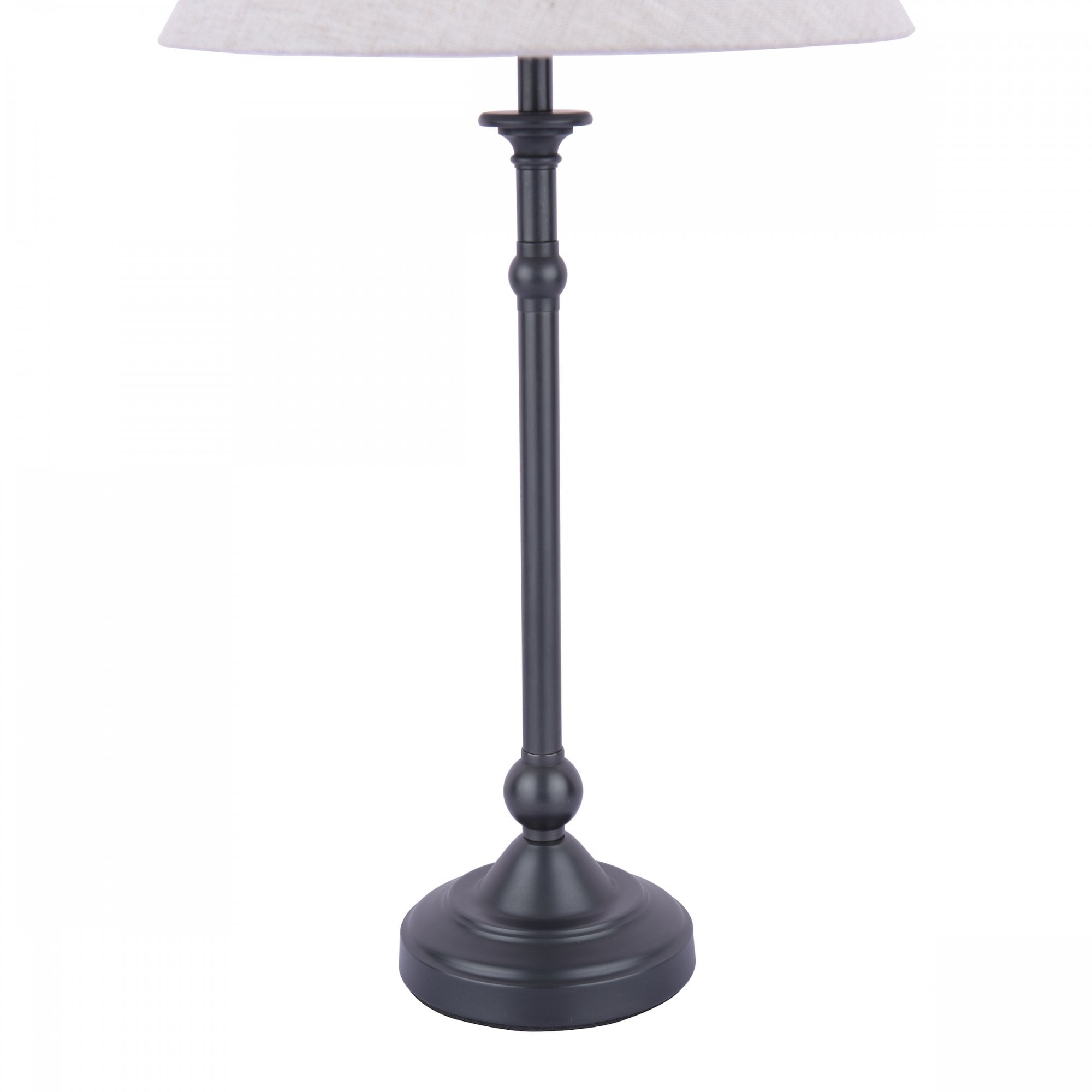 Ludchurch Table Lamp In Industrial Black Finish With Linen Shade LA3756242-Q