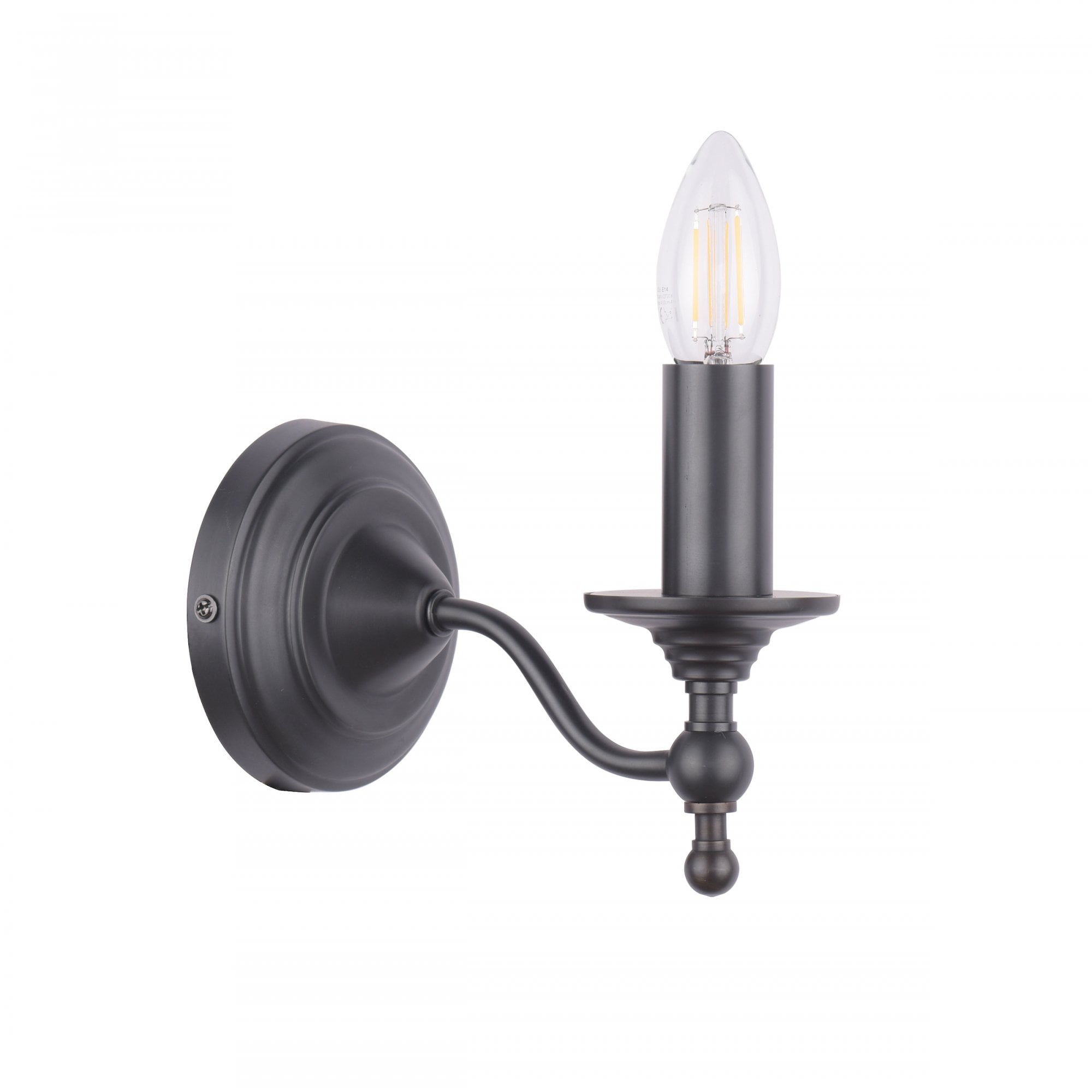 Ludchurch Single Wall Light In Industrial Black Finish LA3756243-Q