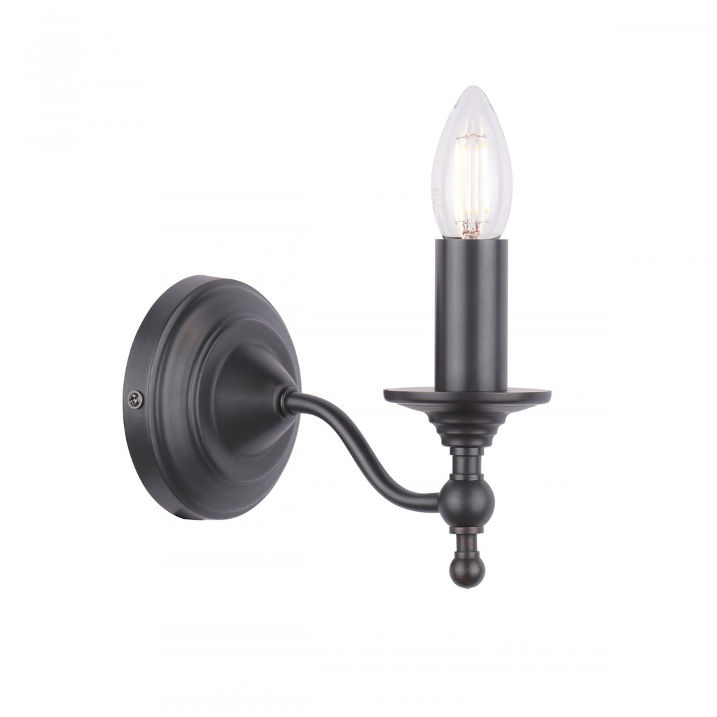 Ludchurch Single Wall Light In Industrial Black Finish LA3756243-Q