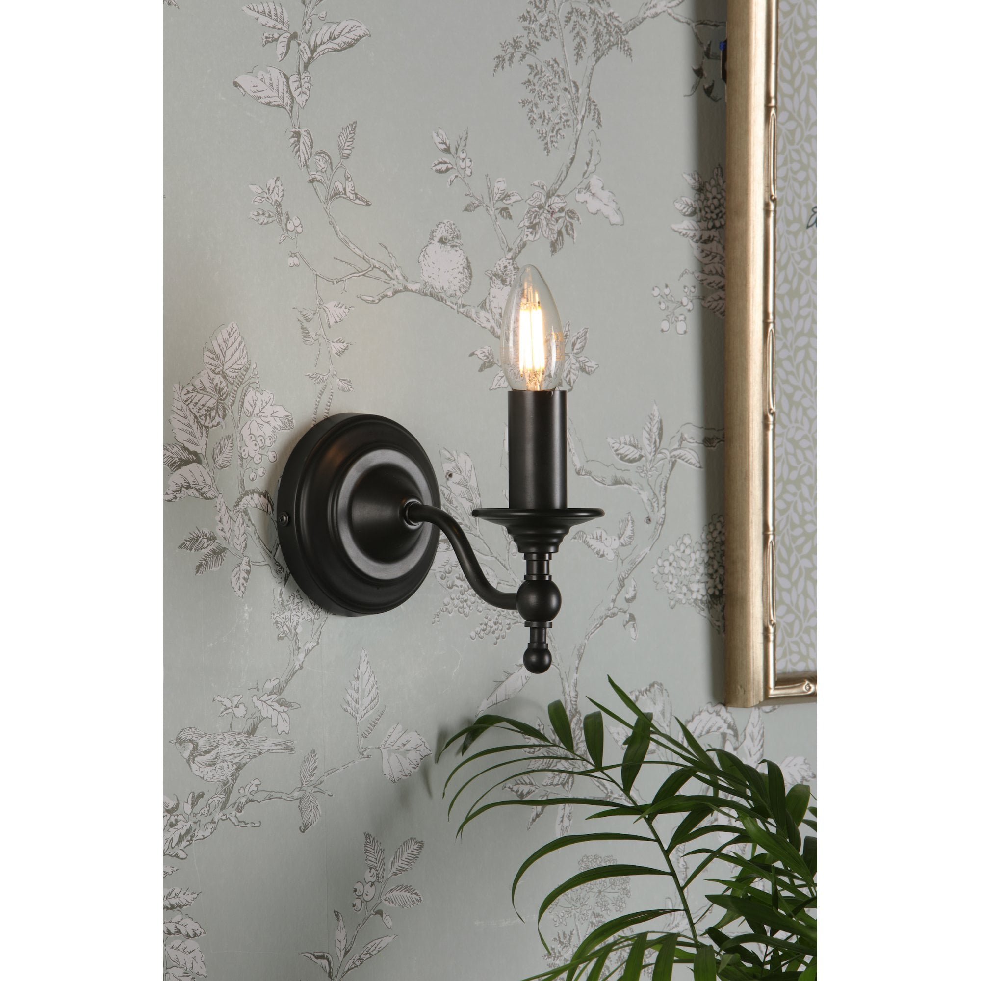 Ludchurch Single Wall Light In Industrial Black Finish LA3756243-Q