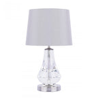 Humby Crystal Touch Table Lamp In Polished Nickel With Silk Shade LA3756244-Q